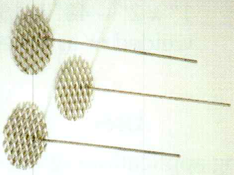 Circular mesh anode with welded rod